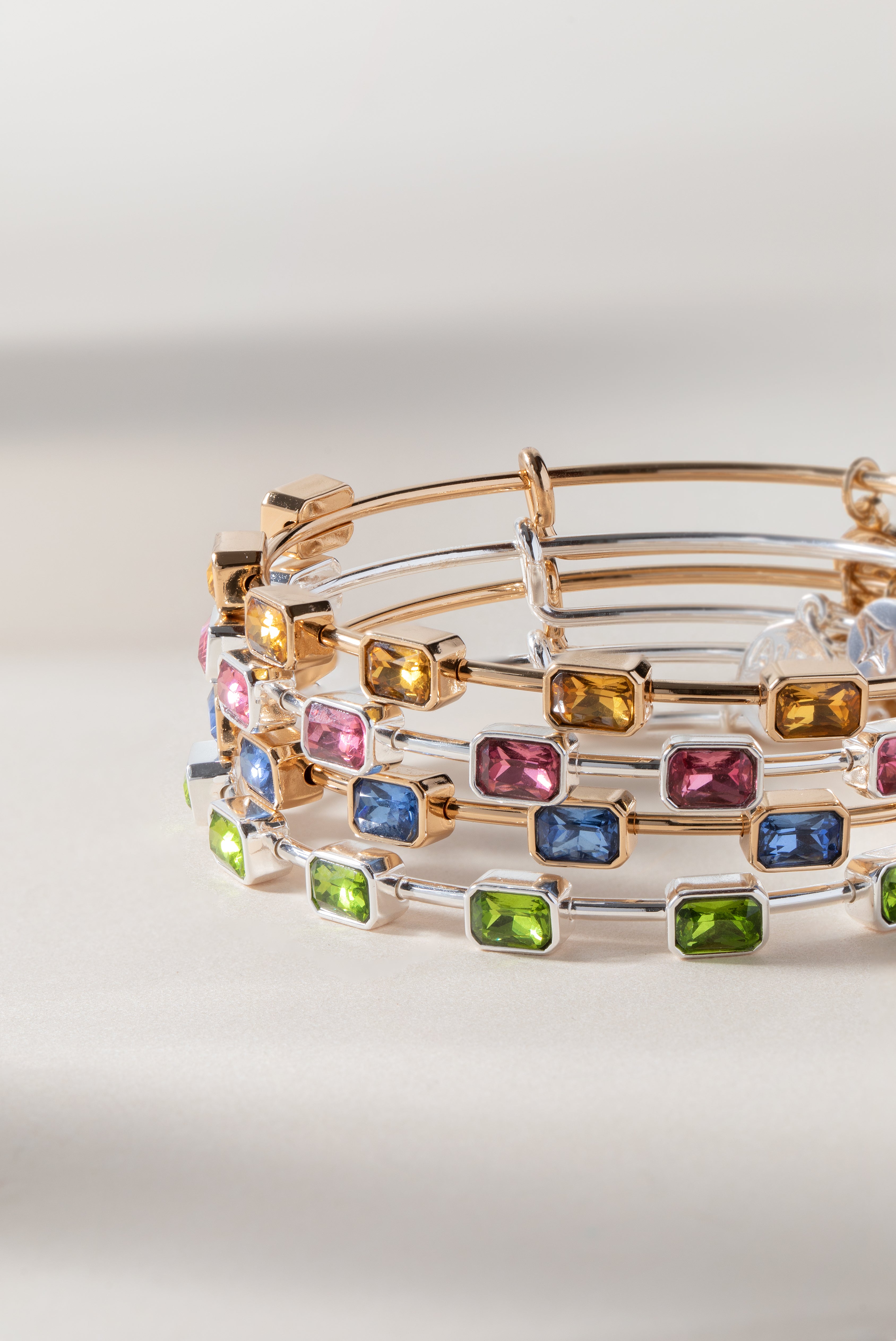 November Birthstone Emerald Cut Bangle Gold | Alex and Ani