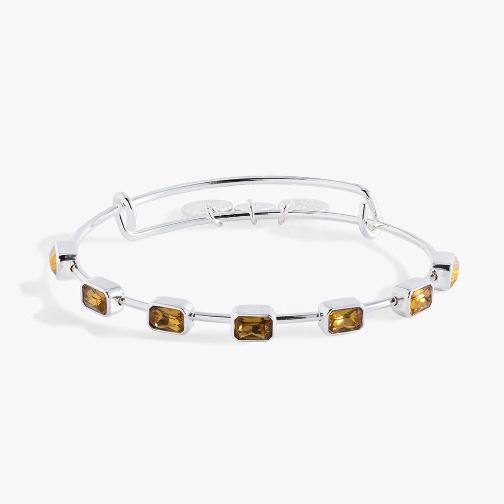 November Birthstone Emerald Cut Bangle Gold | Alex and Ani