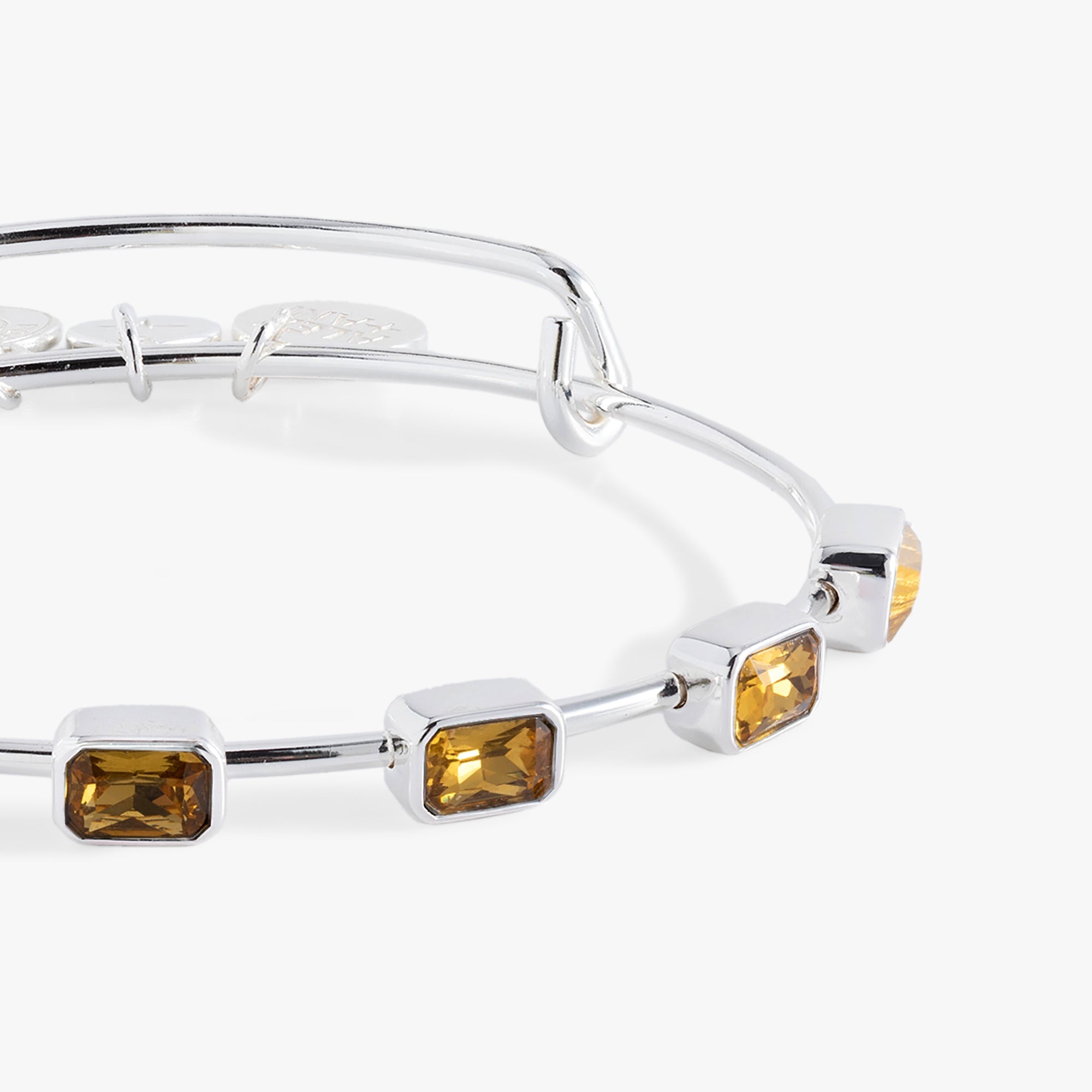 November Birthstone Emerald Cut Bangle Gold | Alex and Ani