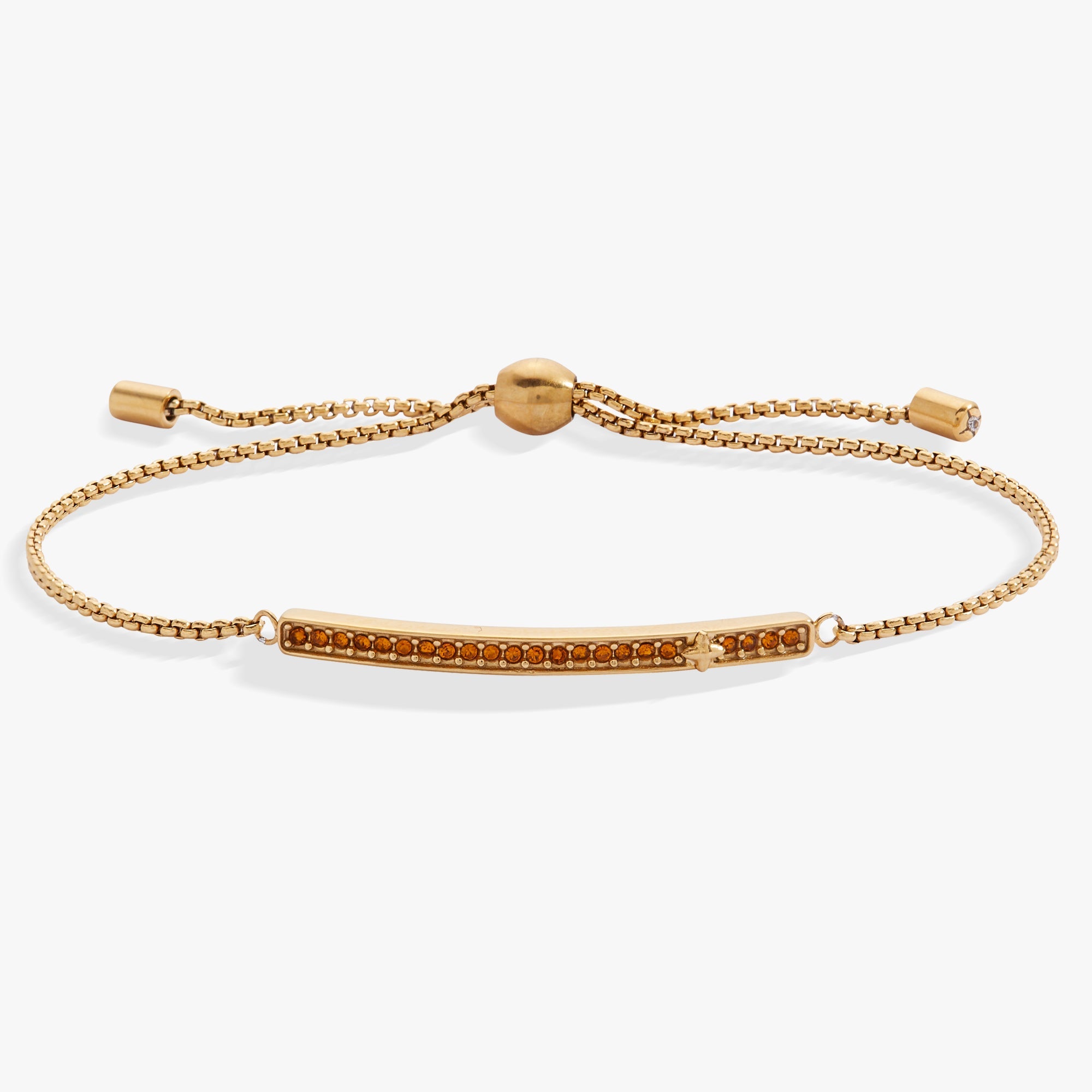 Birthstone Pave Bolo - November Stainless Steel Gold | Alex and Ani