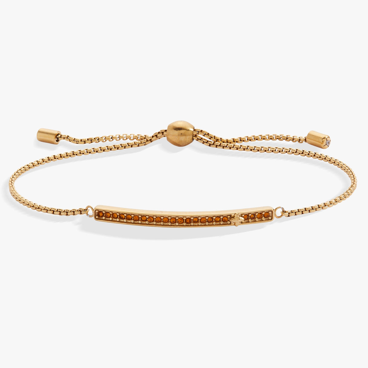 Birthstone Pave Bolo - November Stainless Steel Gold | Alex and Ani