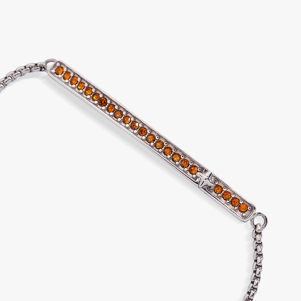 Birthstone Pave Bolo - November Stainless Steel Gold | Alex and Ani