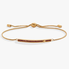 Birthstone Pave Bolo - February Stainless Steel Gold | Alex and Ani