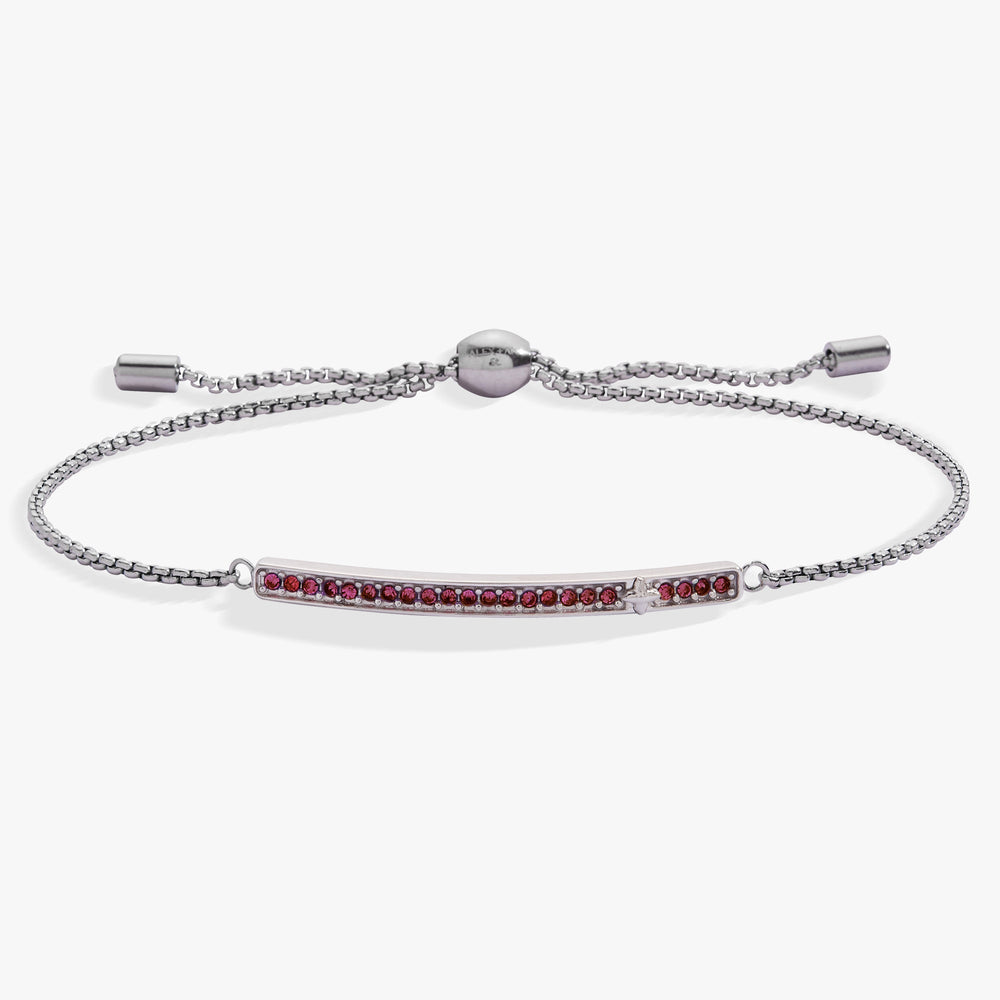 Birthstone Pave Bolo - February Stainless Steel Gold | Alex and Ani