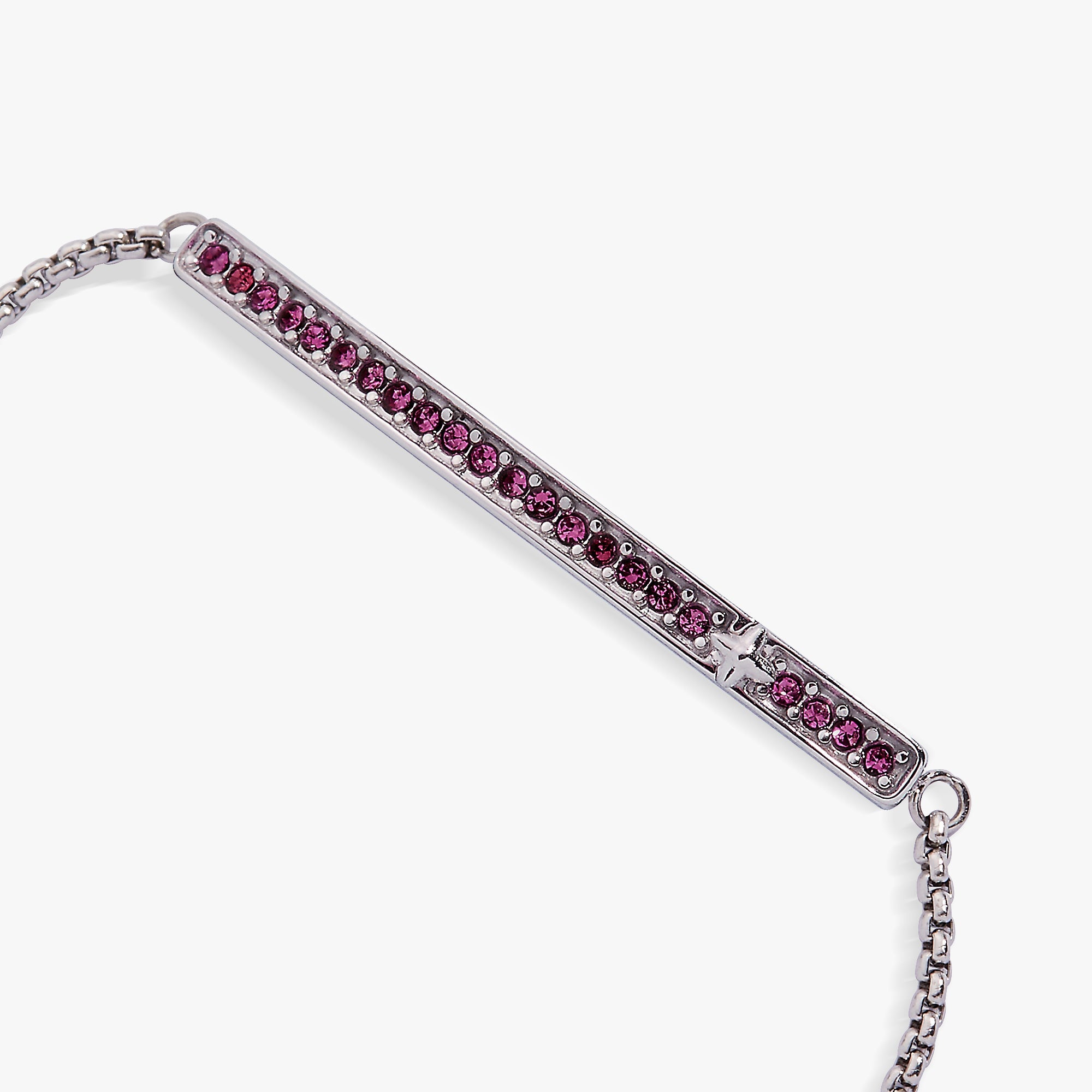 Birthstone Pave Bolo - February Stainless Steel Gold | Alex and Ani