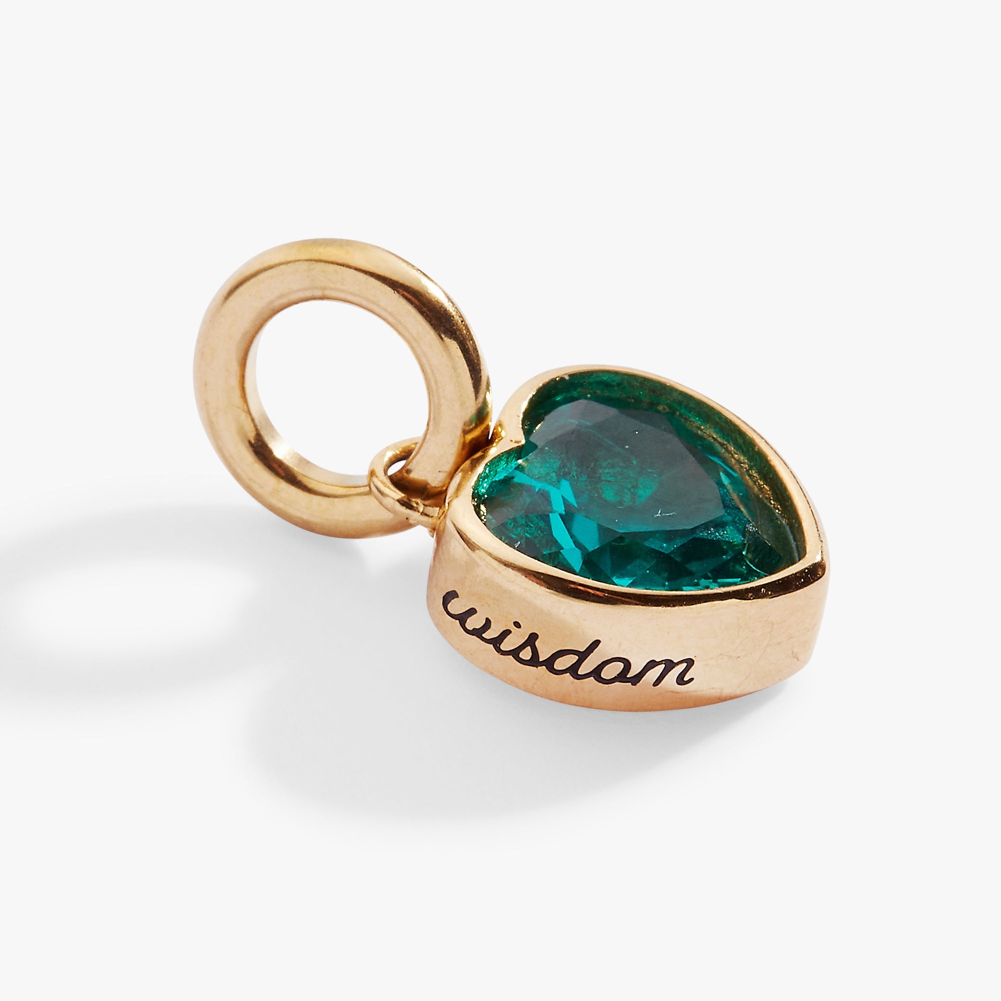 Wisdom' Heart Birthstone Charm-DECEMBER Stainless Steel Gold | Alex and Ani