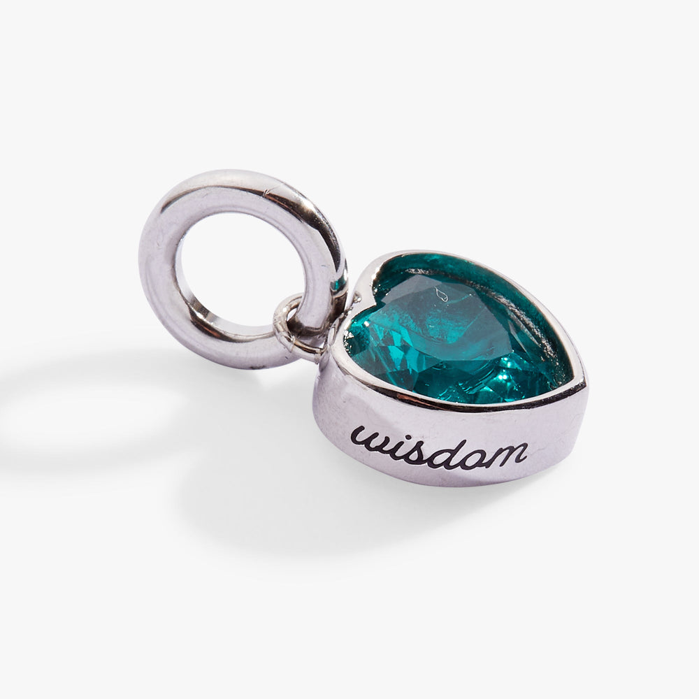 Wisdom' Heart Birthstone Charm-DECEMBER Stainless Steel Gold | Alex and Ani