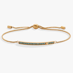 Birthstone Pave Bolo - March Stainless Steel Gold | Alex and Ani