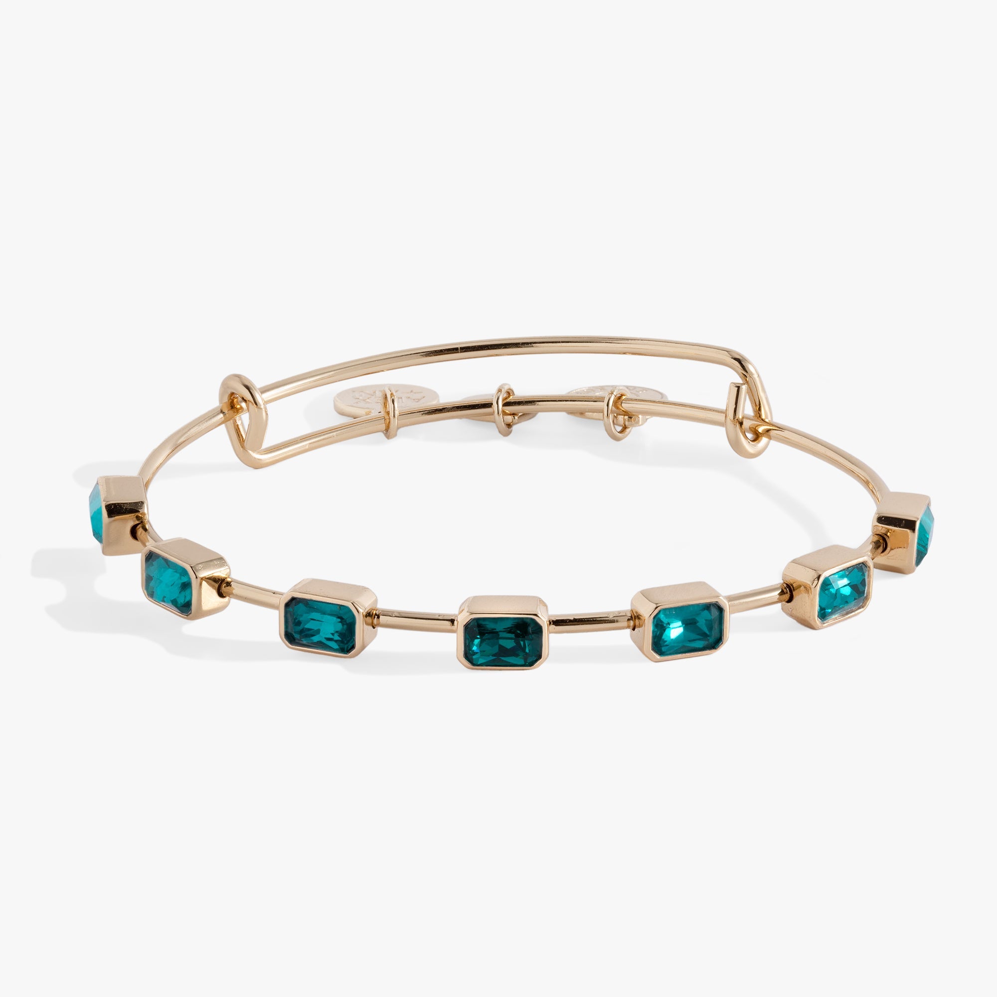 December Birthstone Emerald Cut Bangle Gold | Alex and Ani