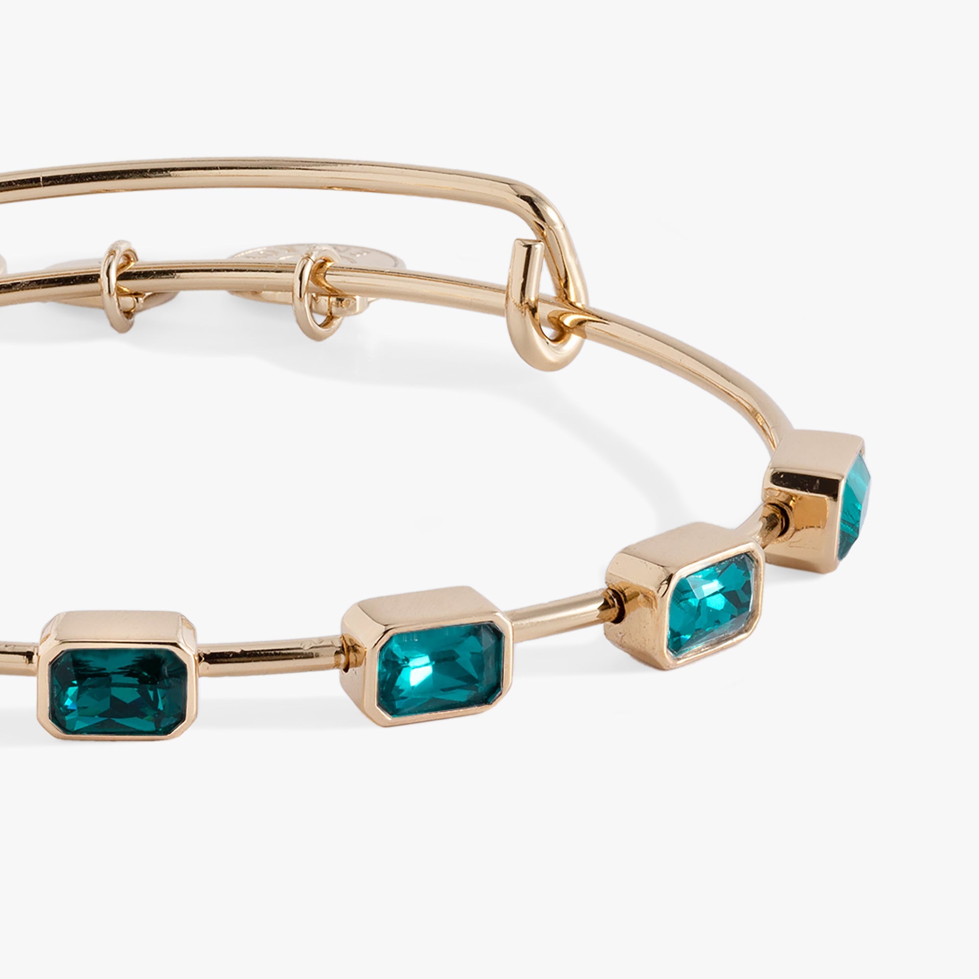 December Birthstone Emerald Cut Bangle Gold | Alex and Ani