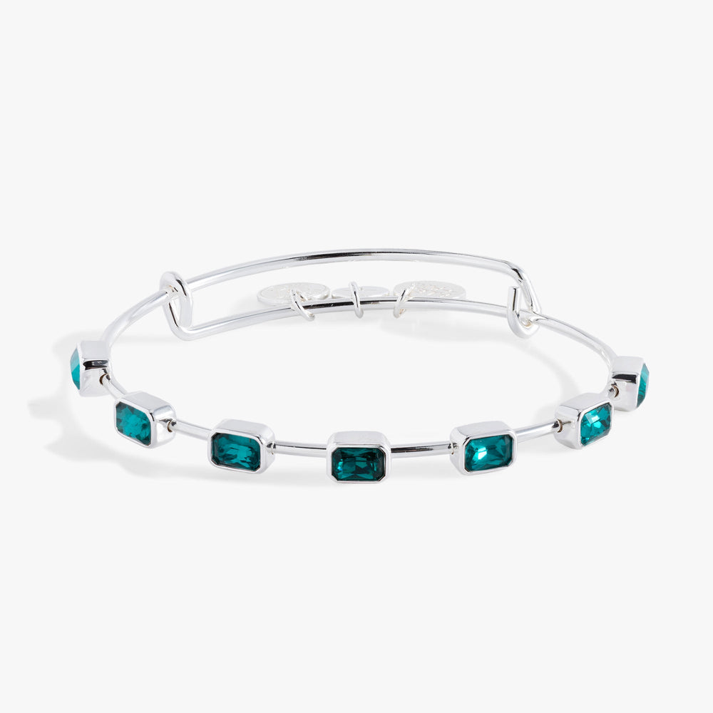December Birthstone Emerald Cut Bangle Gold | Alex and Ani