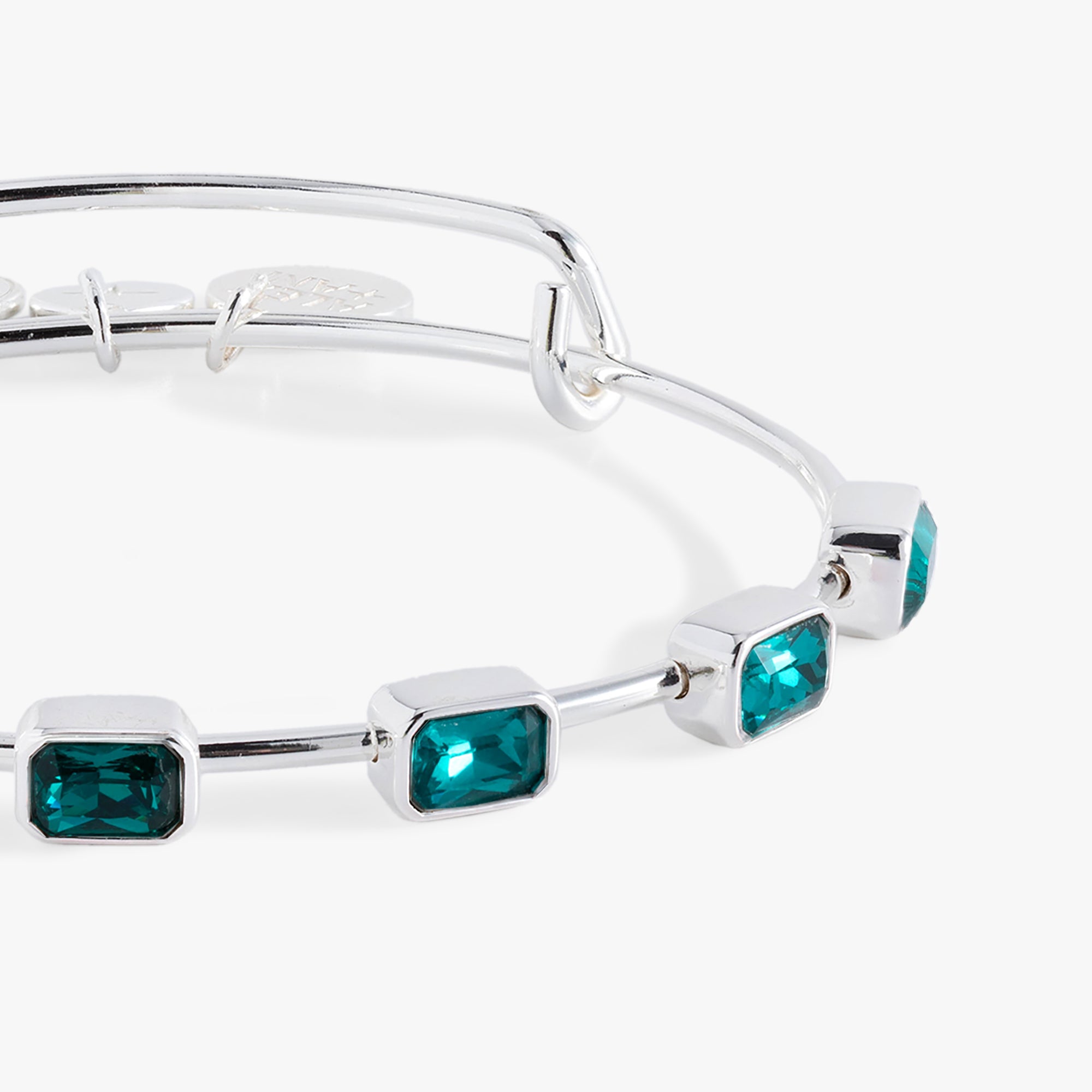 December Birthstone Emerald Cut Bangle Gold | Alex and Ani