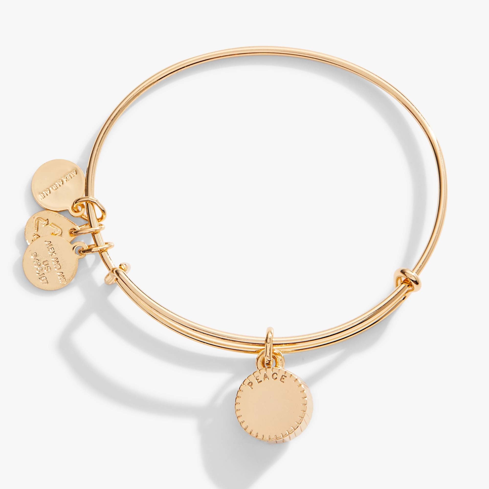Aquamarine March Birthstone Charm Bangle Silver | Alex and Ani