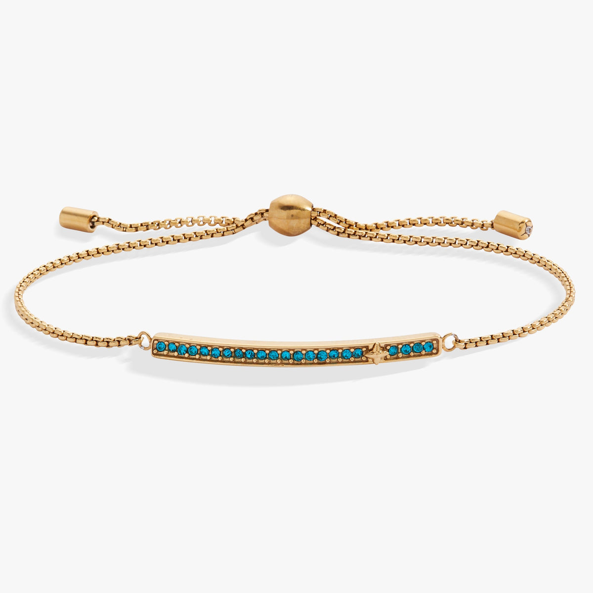 Birthstone Pave Bolo - December Stainless Steel Gold | Alex and Ani