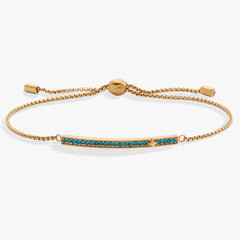 Birthstone Pave Bolo - December Stainless Steel Gold | Alex and Ani