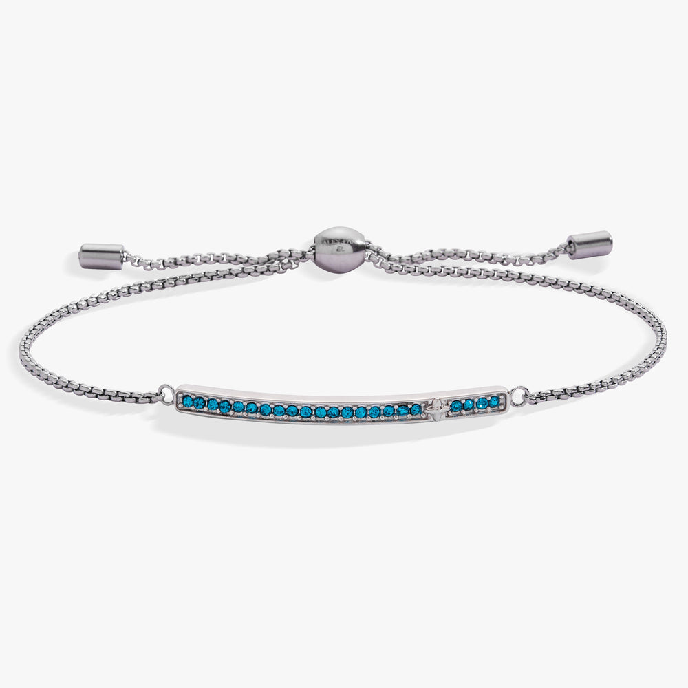 Birthstone Pave Bolo - December Stainless Steel Gold | Alex and Ani