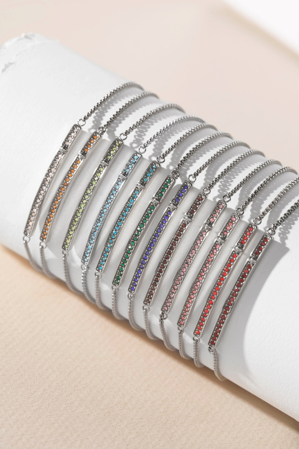 Birthstone Pave Bolo - December Stainless Steel Gold | Alex and Ani