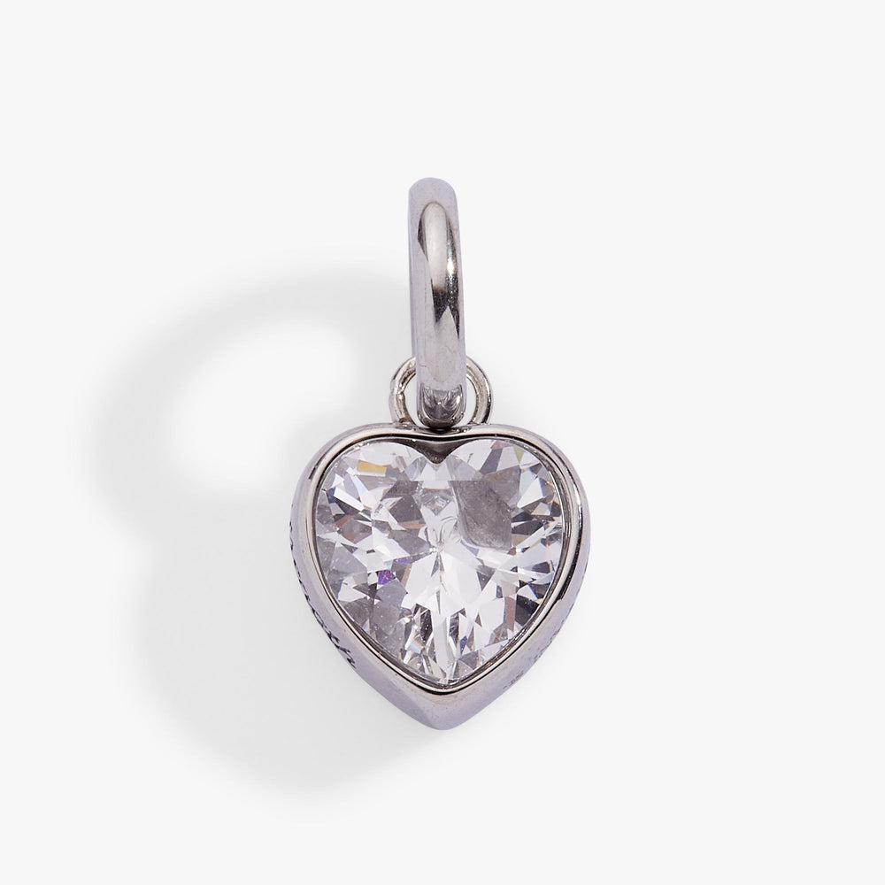 Strength' Heart Birthstone Charm-APRIL Stainless Steel Gold | Alex and Ani