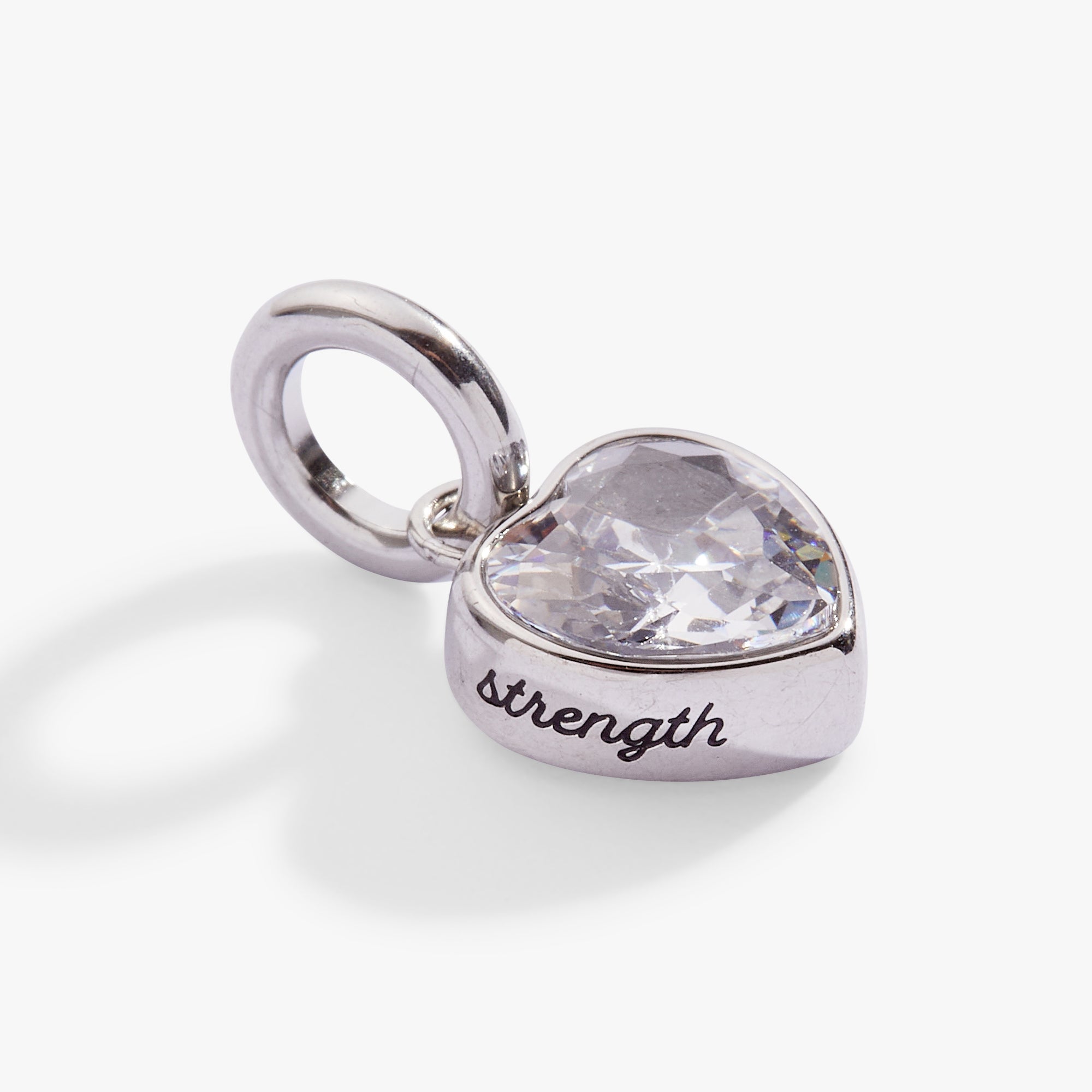 Strength' Heart Birthstone Charm-APRIL Stainless Steel Gold | Alex and Ani