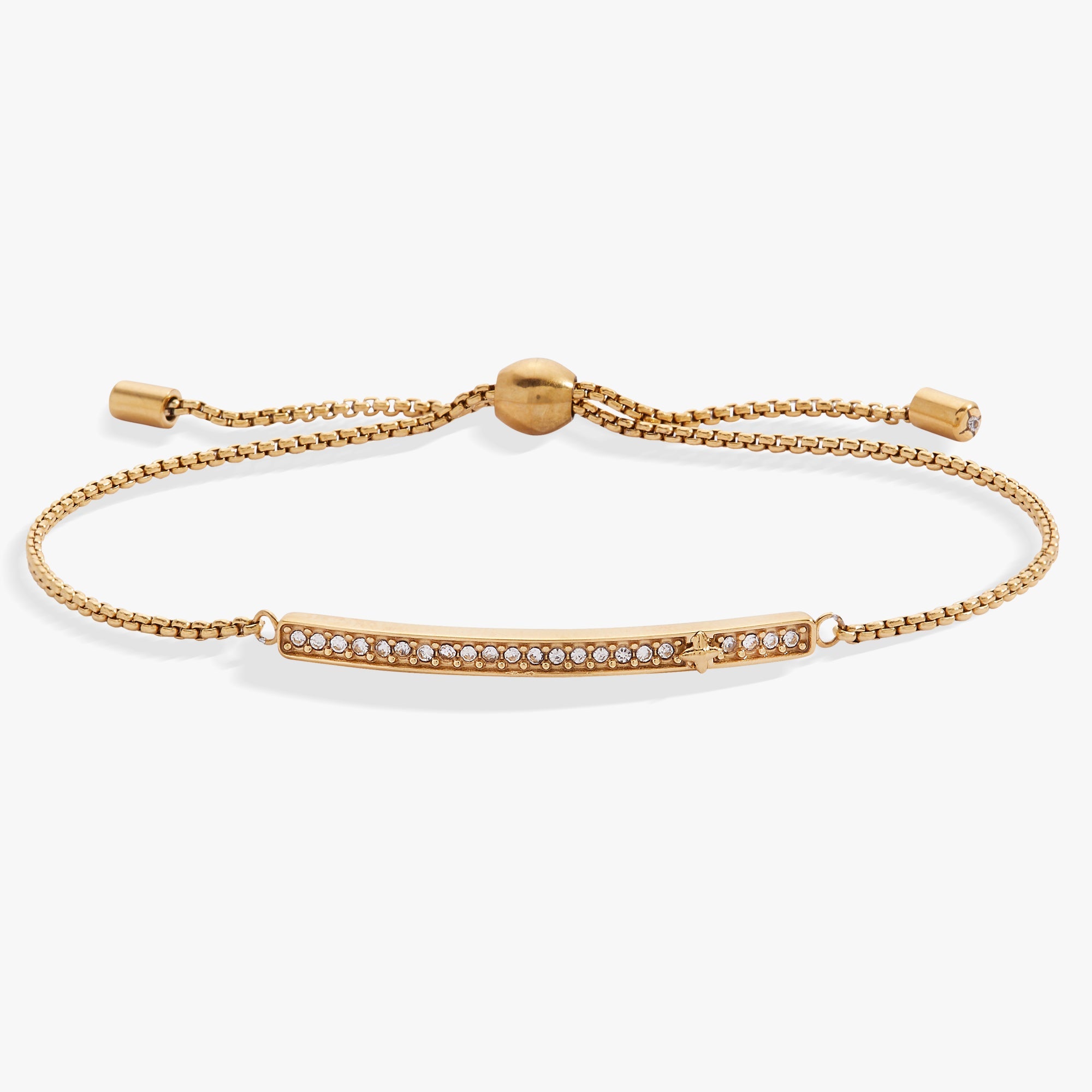Birthstone Pave Bolo - April Stainless Steel Gold | Alex and Ani