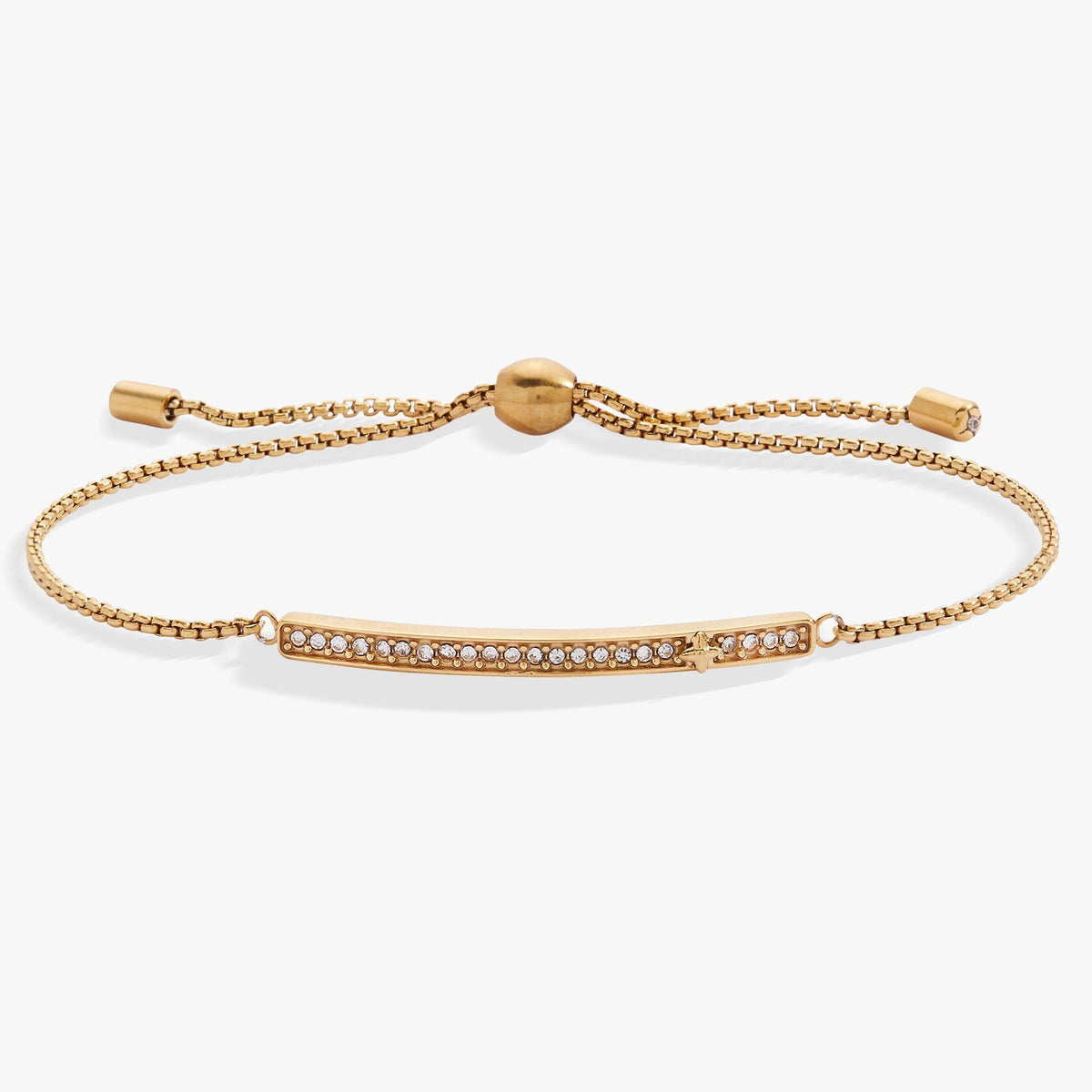 Birthstone Pave Bolo - April Stainless Steel Gold | Alex and Ani