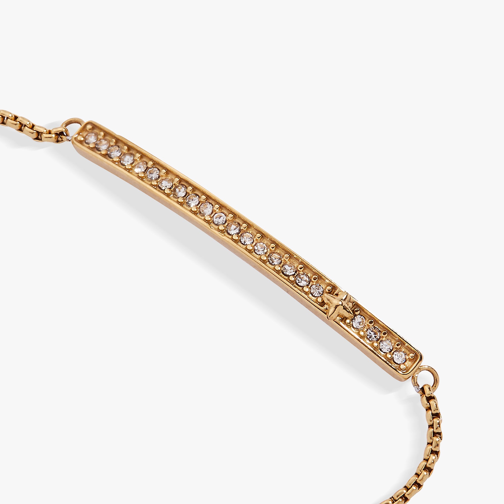 Birthstone Pave Bolo - April Stainless Steel Gold | Alex and Ani