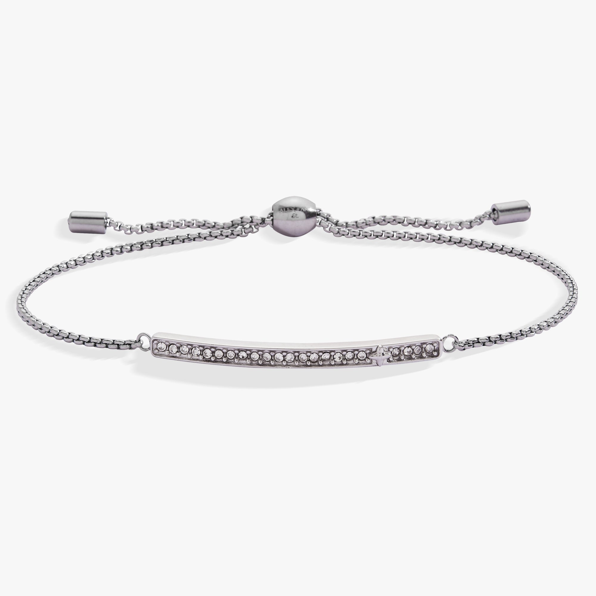 Birthstone Pave Bolo - April Stainless Steel Gold | Alex and Ani