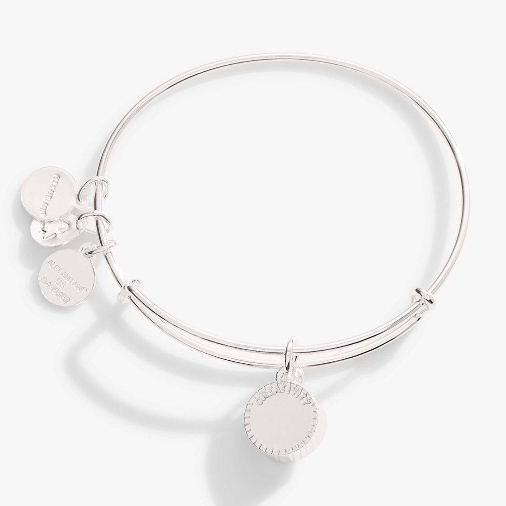 Scarlet January Birthstone Charm Bangle Silver | Alex and Ani