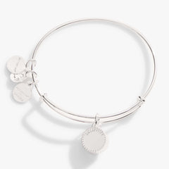 Scarlet January Birthstone Charm Bangle Silver | Alex and Ani