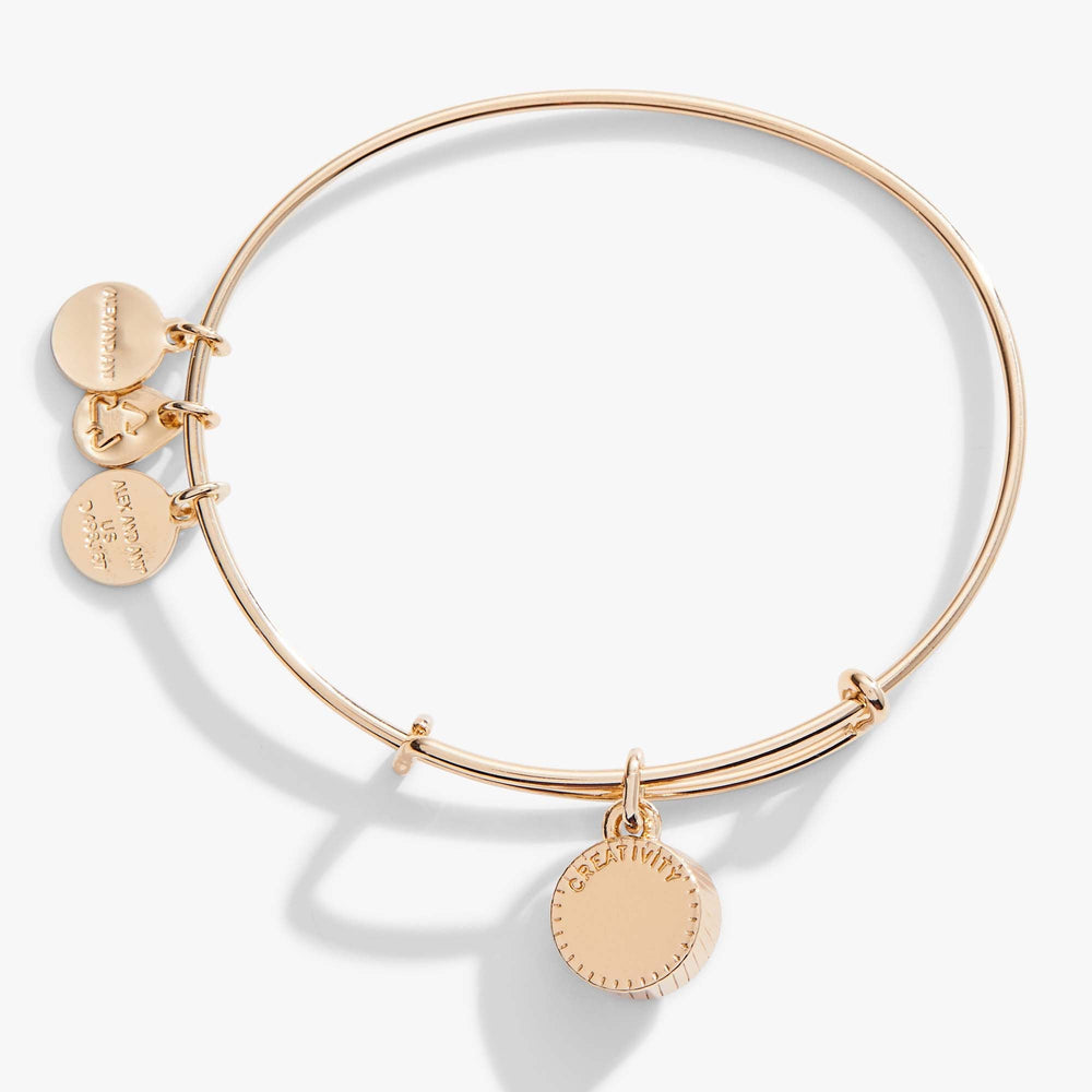 Scarlet January Birthstone Charm Bangle Silver | Alex and Ani