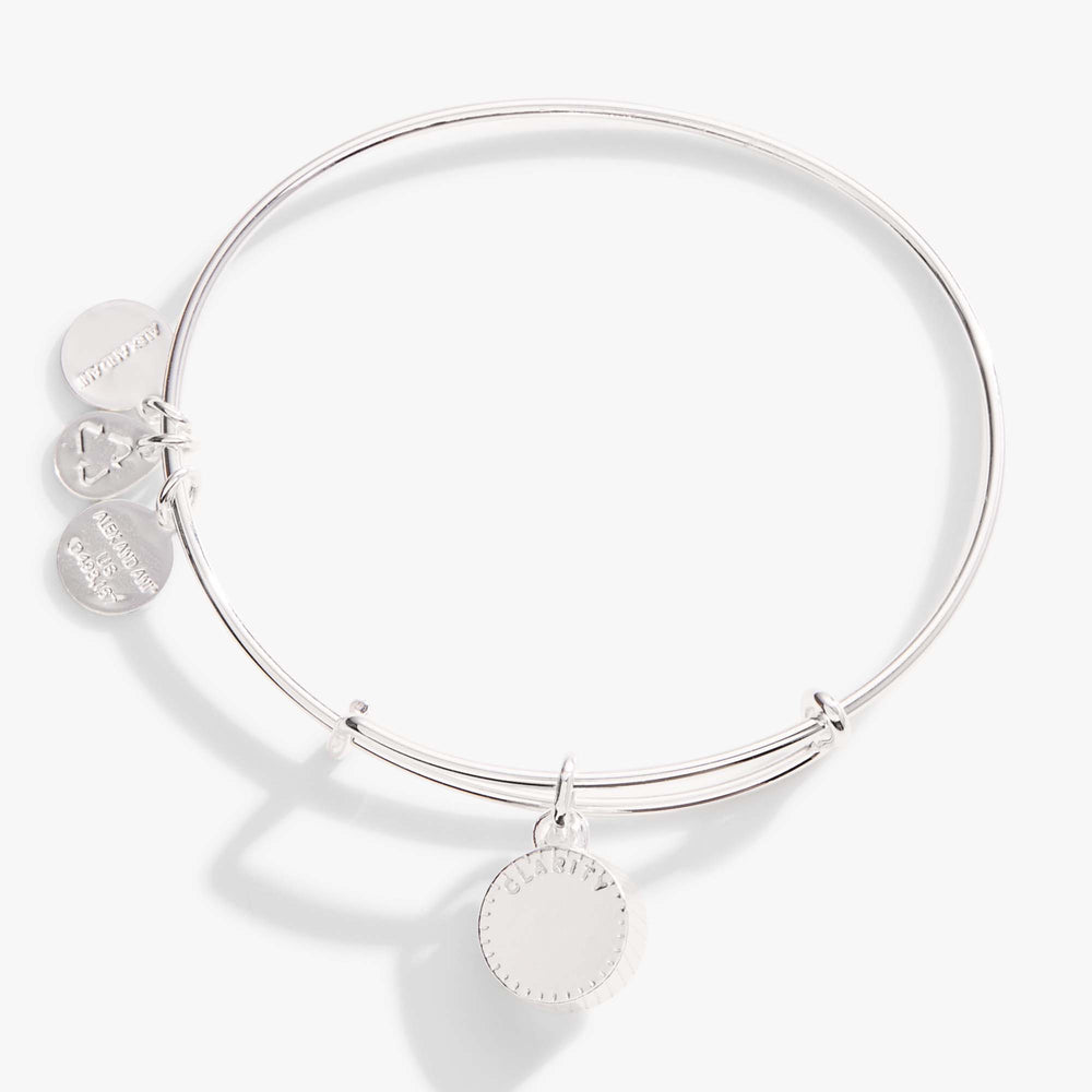 Clear Crystal April Birthstone Charm Bangle Gold | Alex and Ani