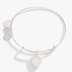 Clear Crystal April Birthstone Charm Bangle Gold | Alex and Ani