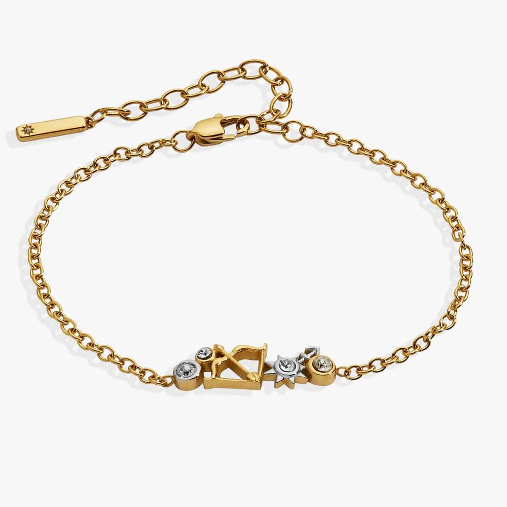 Sagittarius Symbol Inline Bracelet Two Tone - Stainless Steel | Alex and Ani