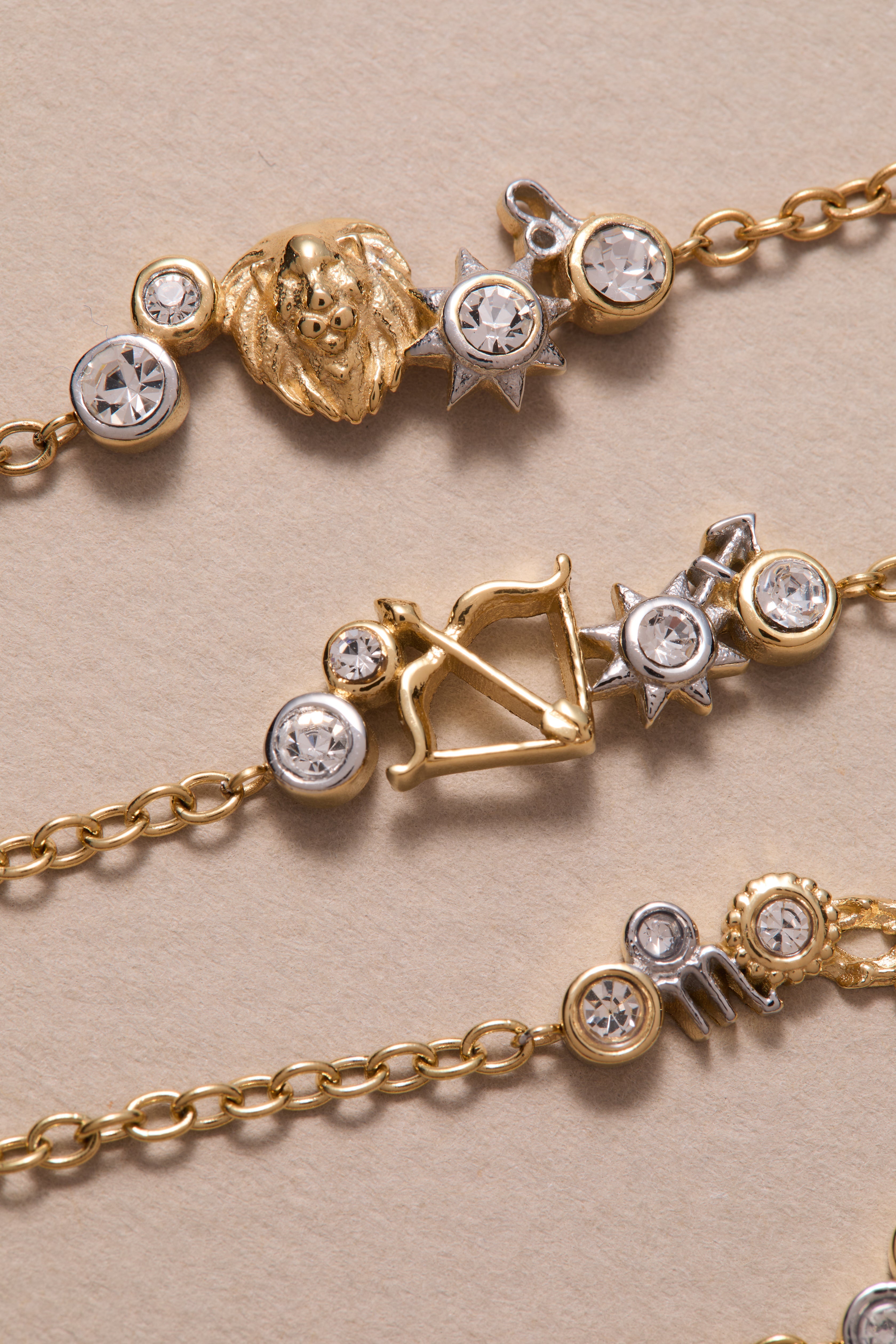 Sagittarius Symbol Inline Bracelet Two Tone - Stainless Steel | Alex and Ani