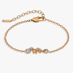 Pisces Symbol Inline Bracelet Two Tone - Stainless Steel | Alex and Ani