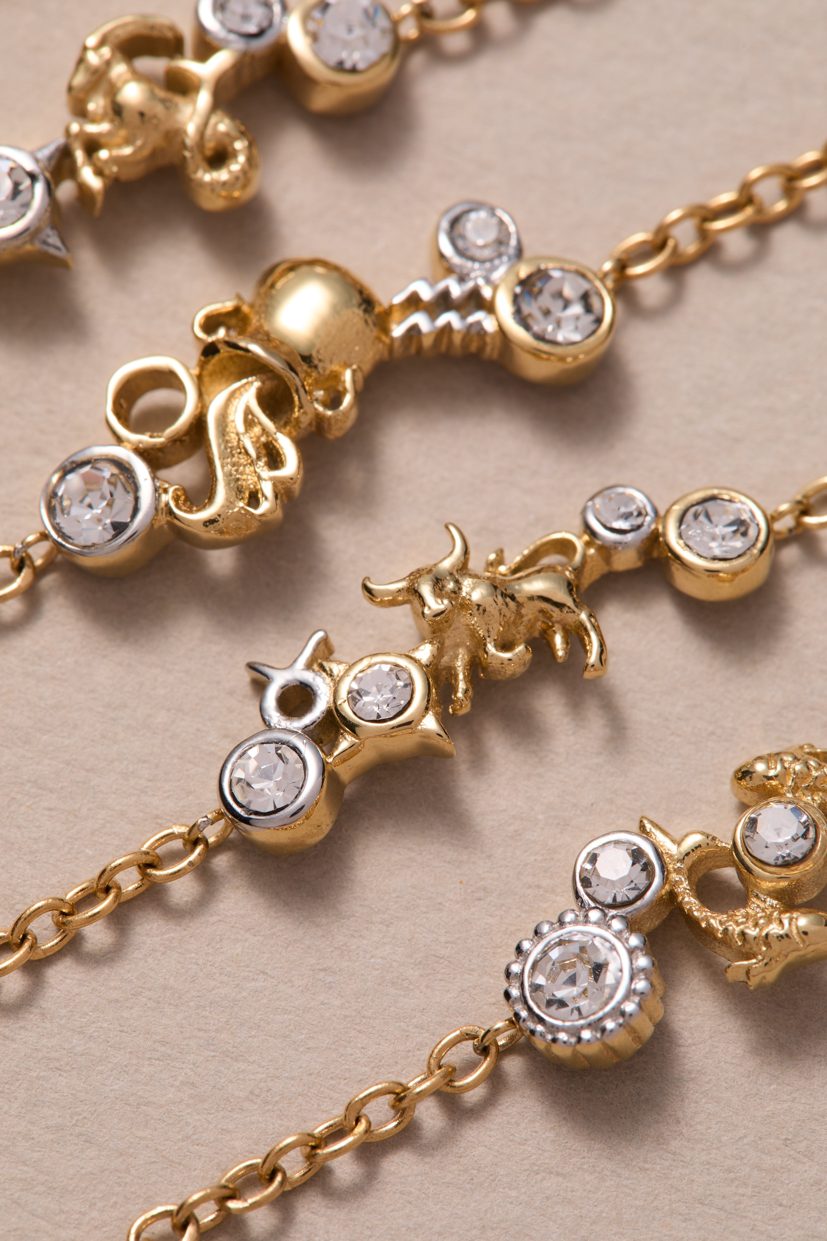 Pisces Symbol Inline Bracelet Two Tone - Stainless Steel | Alex and Ani