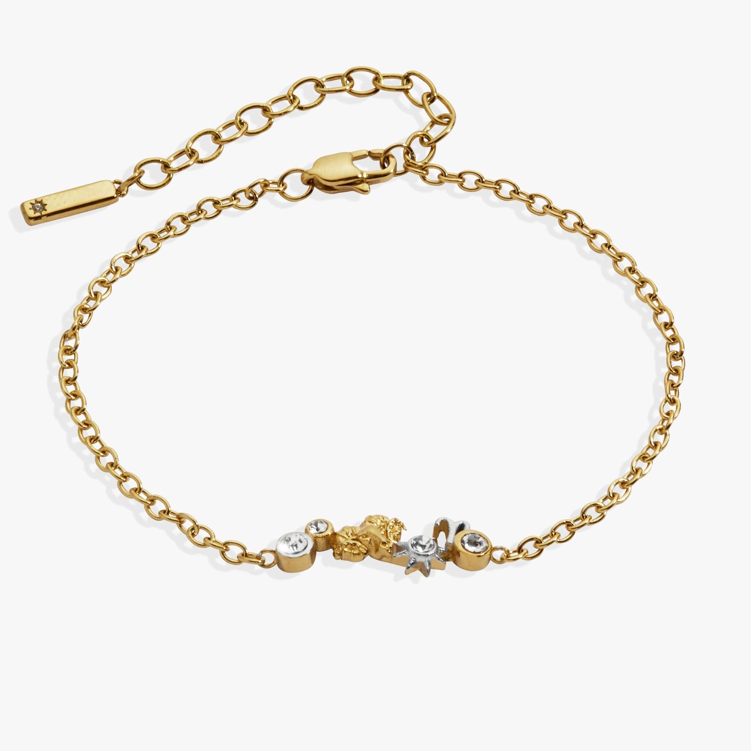 Aries Symbol Inline Bracelet Two Tone - Stainless Steel | Alex and Ani
