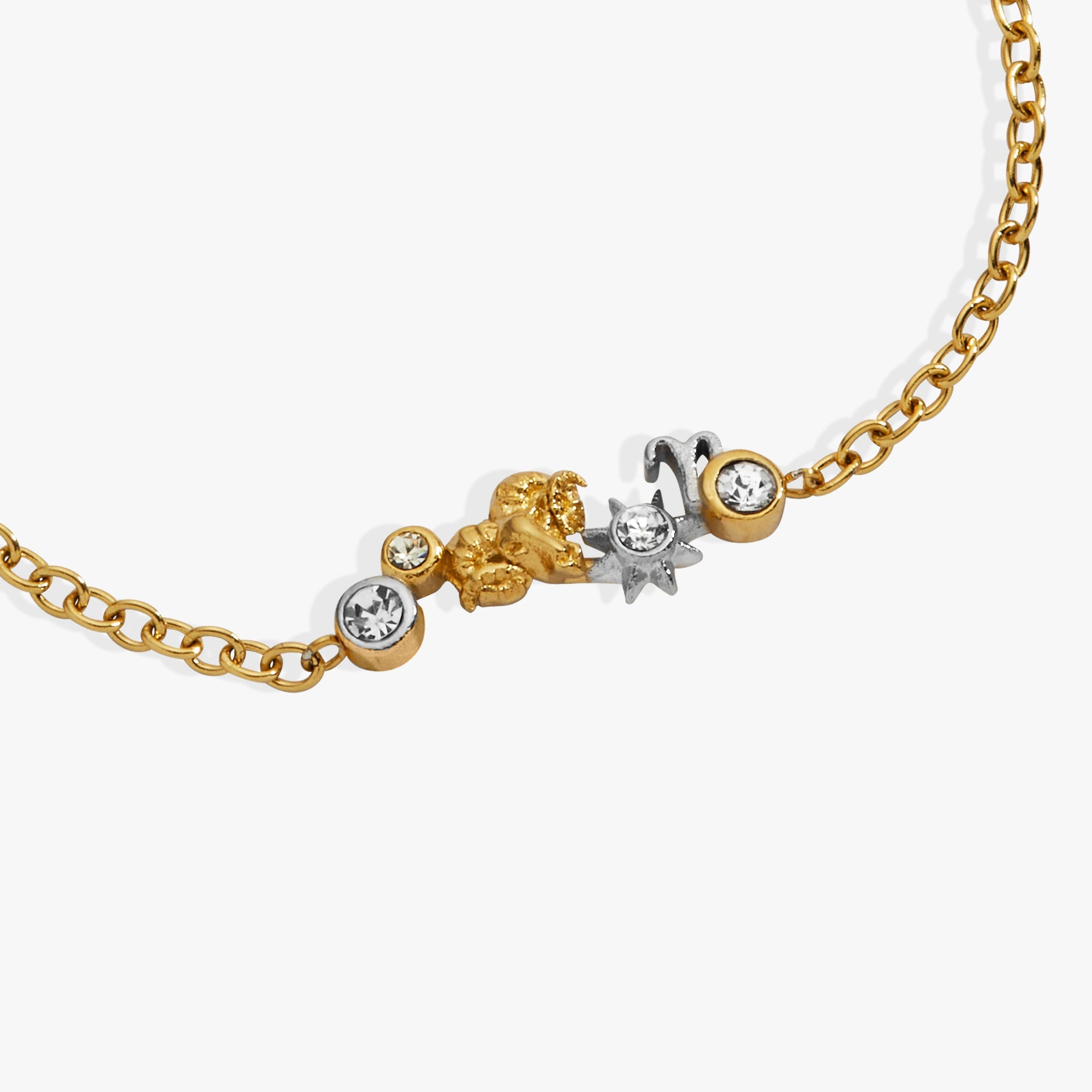 Aries Symbol Inline Bracelet Two Tone - Stainless Steel | Alex and Ani