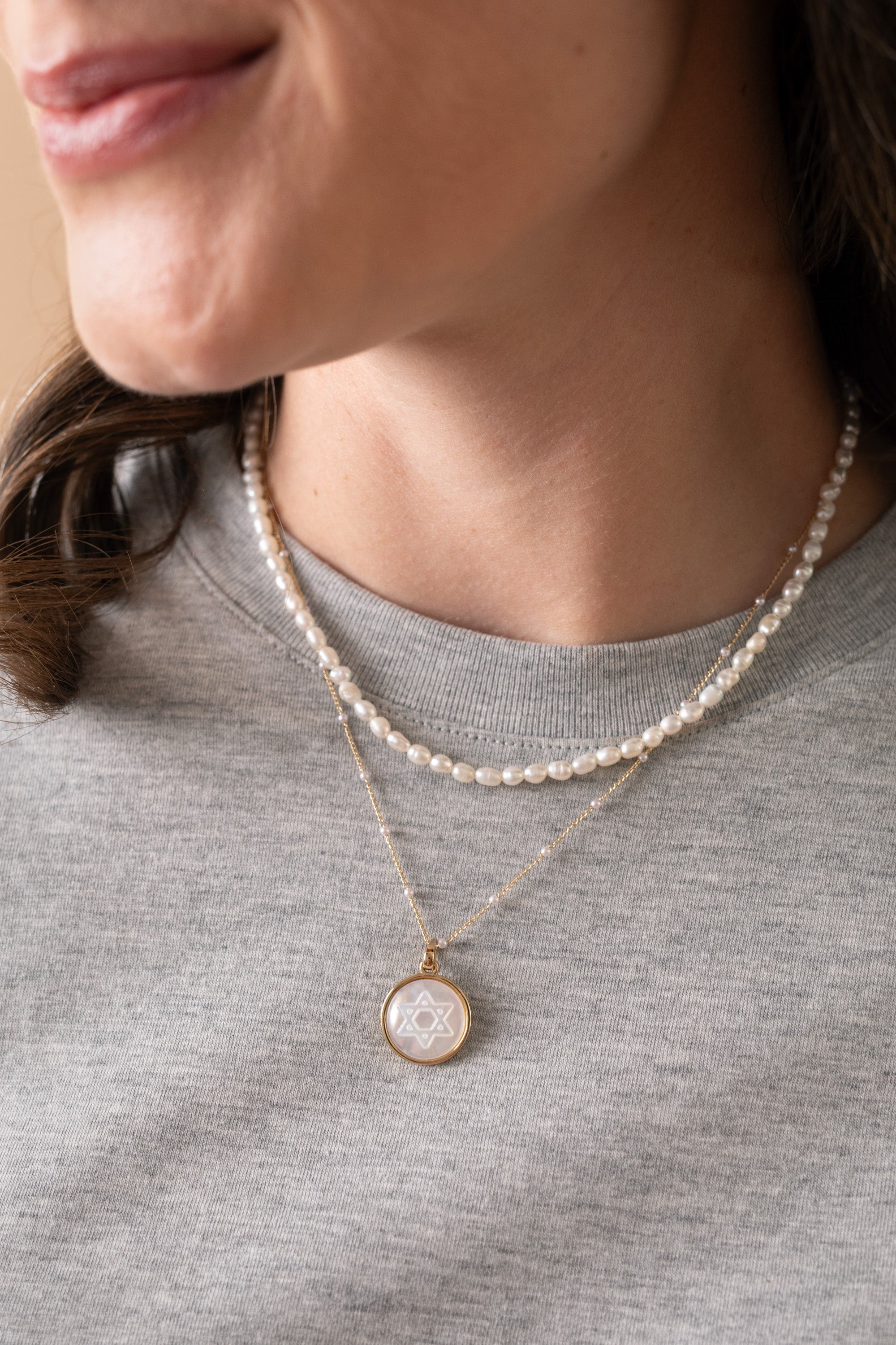 Freshwater Pearl Necklace Stainless Steel Gold | Alex and Ani