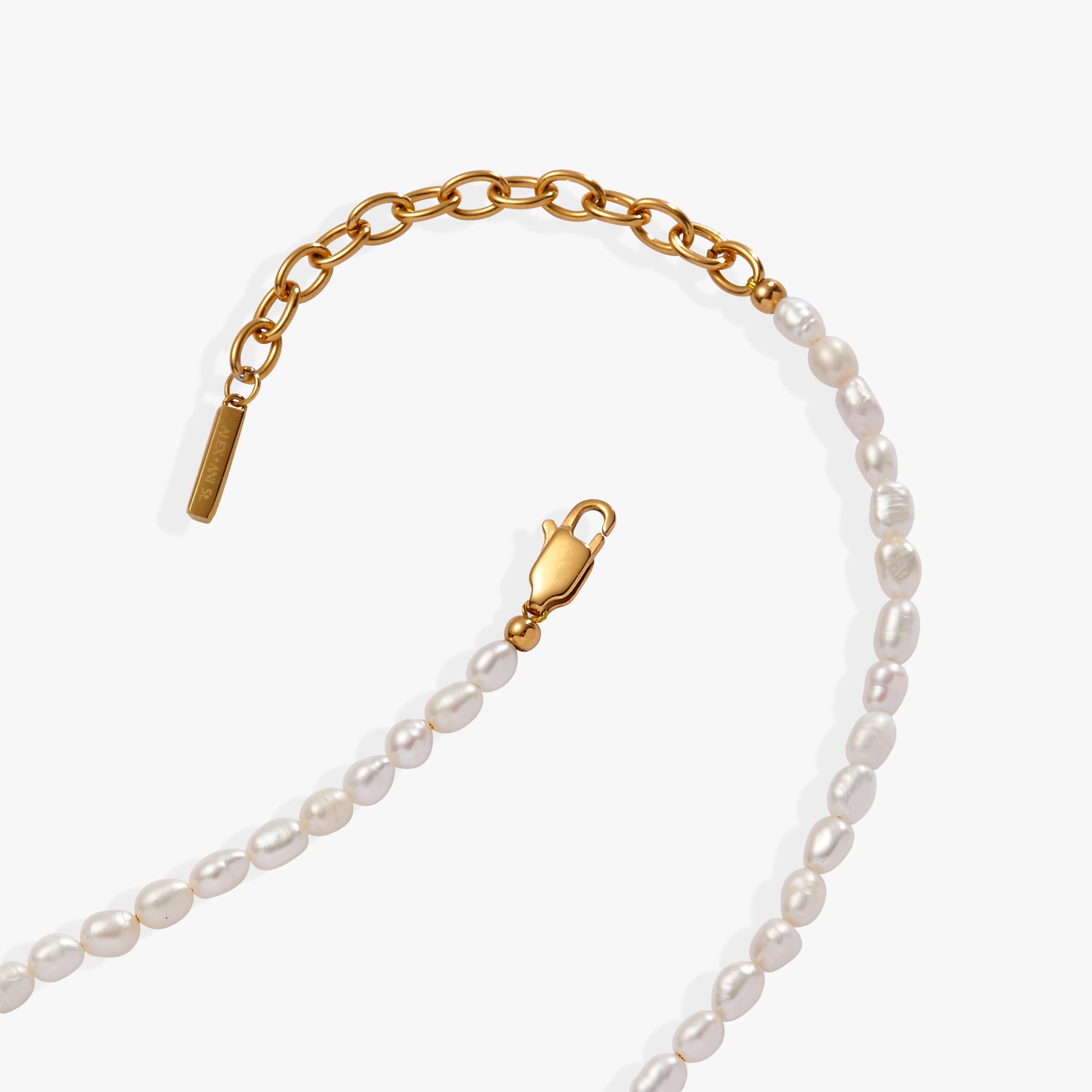 Freshwater Pearl Necklace Stainless Steel Gold | Alex and Ani