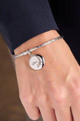 Niece Lavender Disc Charm Stainless Steel Gold | Alex and Ani