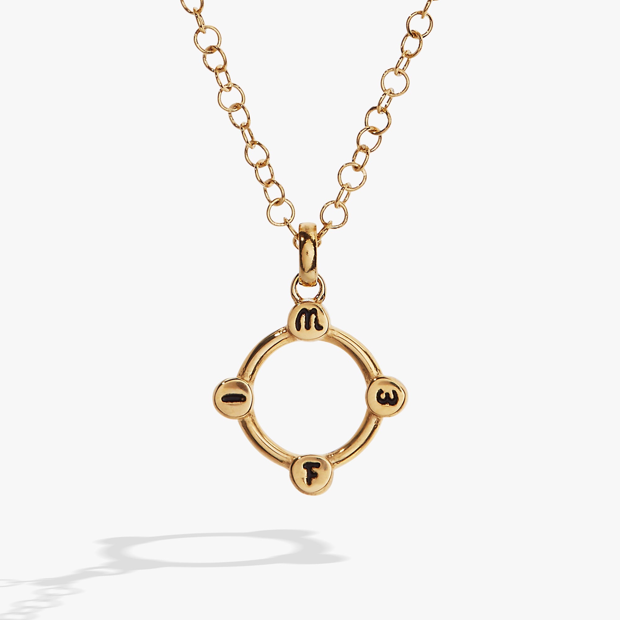 Wife Crystal Necklace Stainless Steel Gold | Alex and Ani