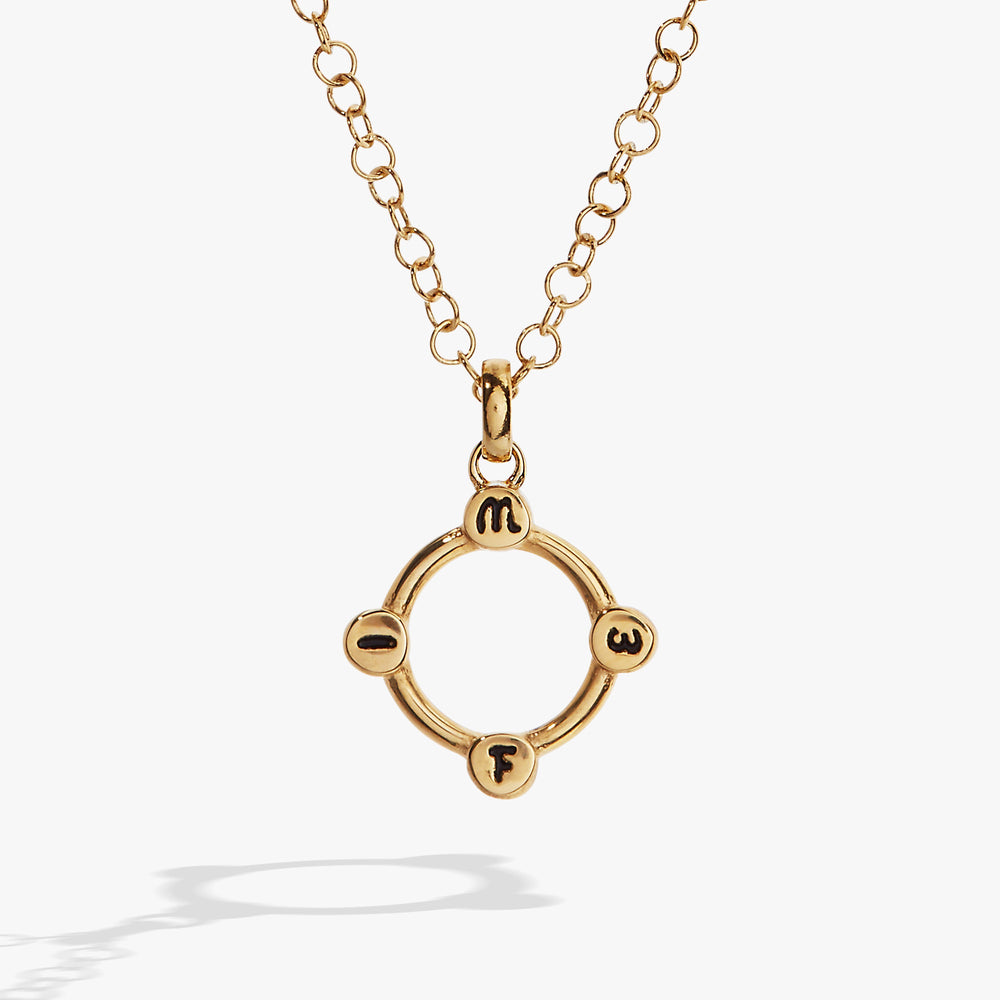 Wife Crystal Necklace Stainless Steel Gold | Alex and Ani