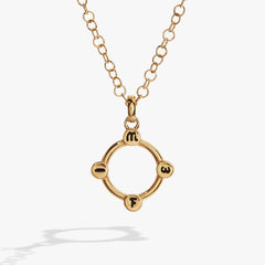 Wife Crystal Necklace Stainless Steel Gold | Alex and Ani