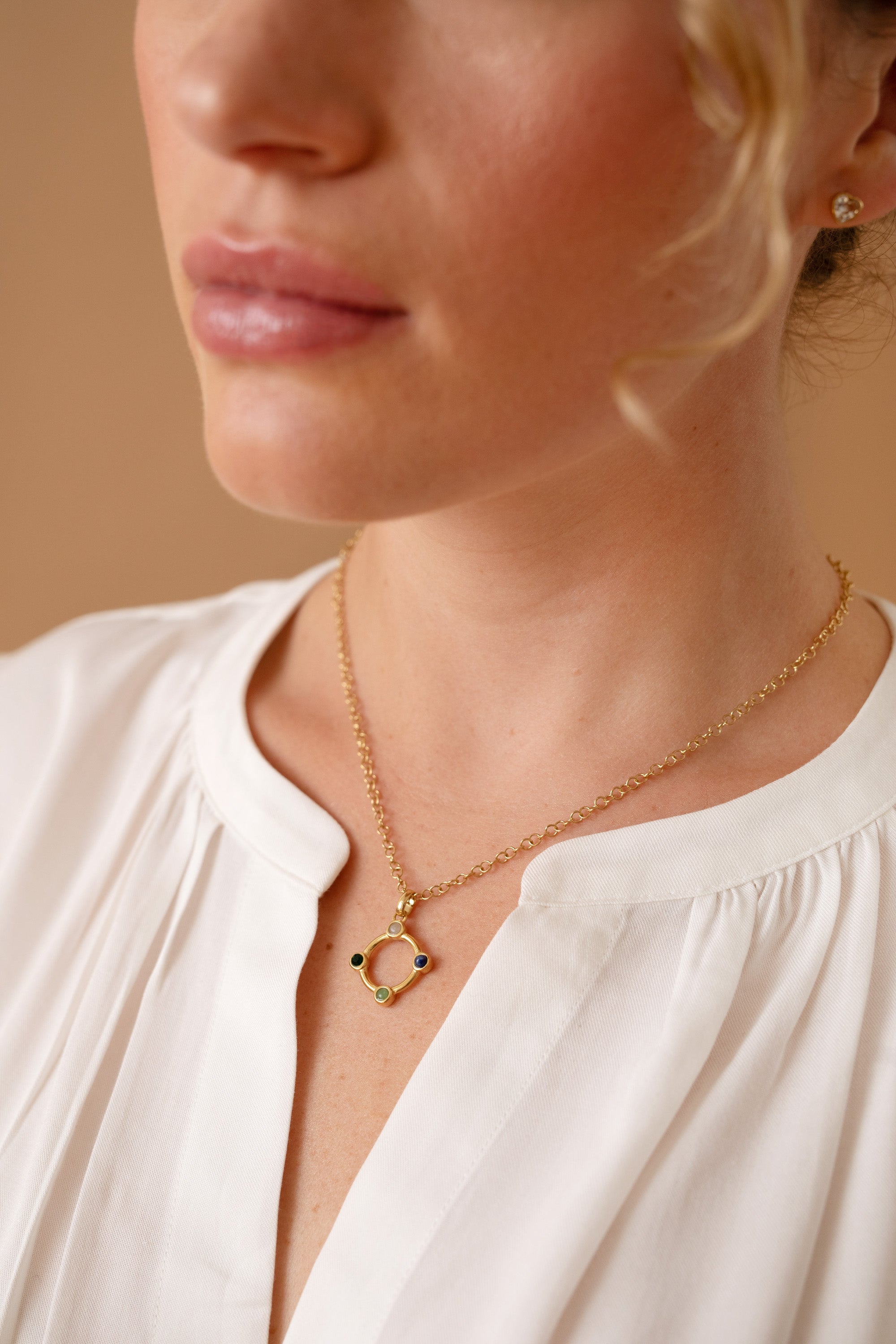 Wife Crystal Necklace Stainless Steel Gold | Alex and Ani