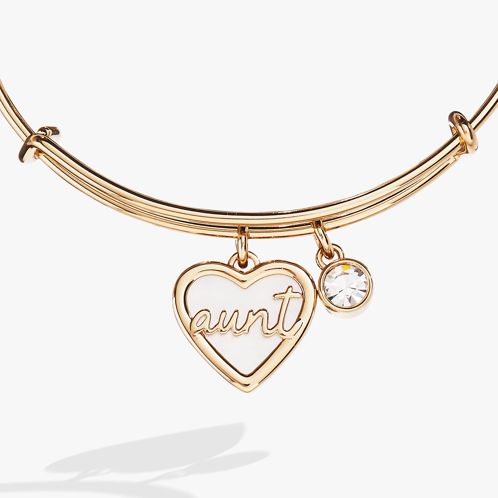 Aunt Mother of Pearl Bangle Gold | Alex and Ani