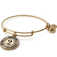 Number 2 Charm Bangle Bracelet Rafaelian Gold | Alex and Ani