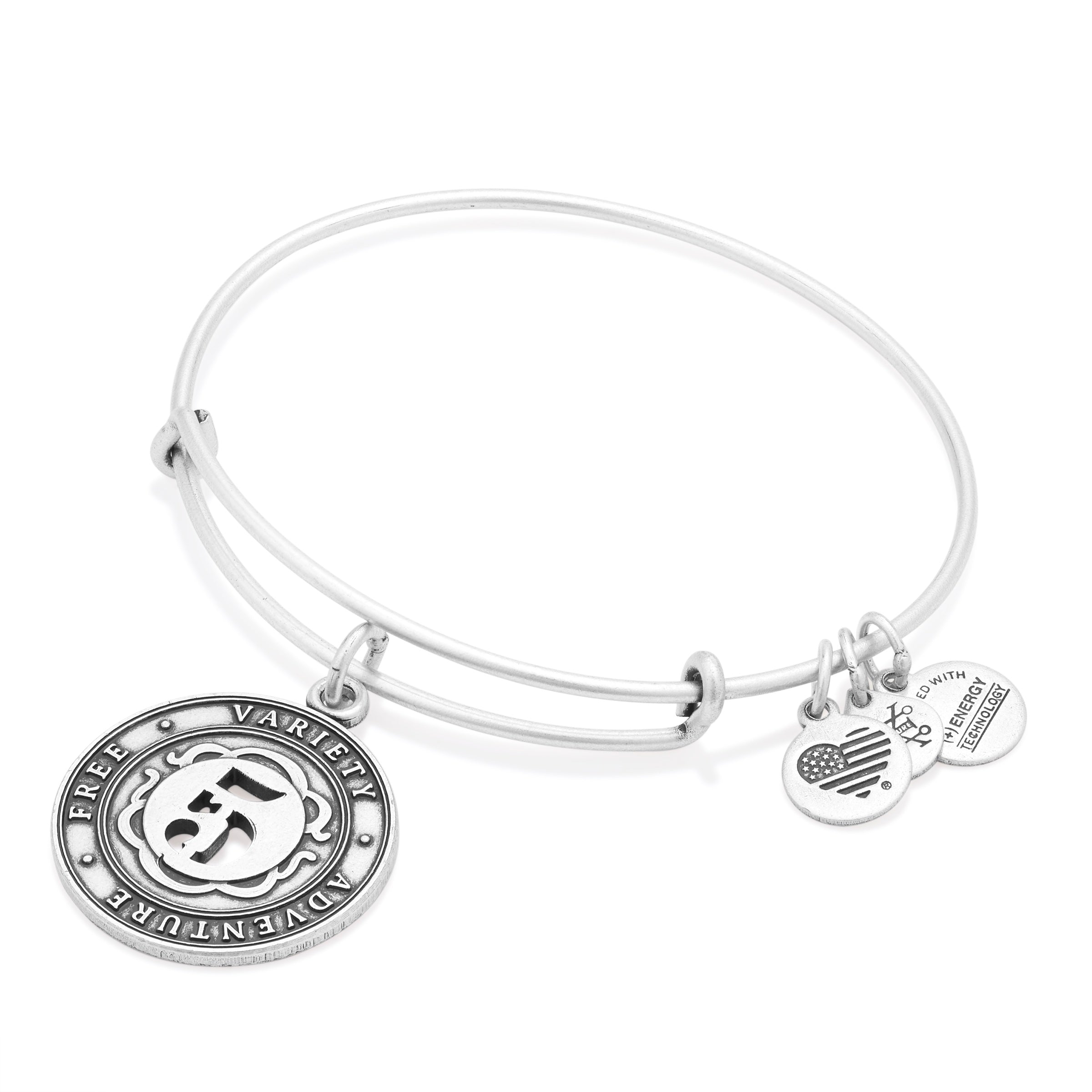 Number 5 Charm Bangle Bracelet Rafaelian Gold | Alex and Ani