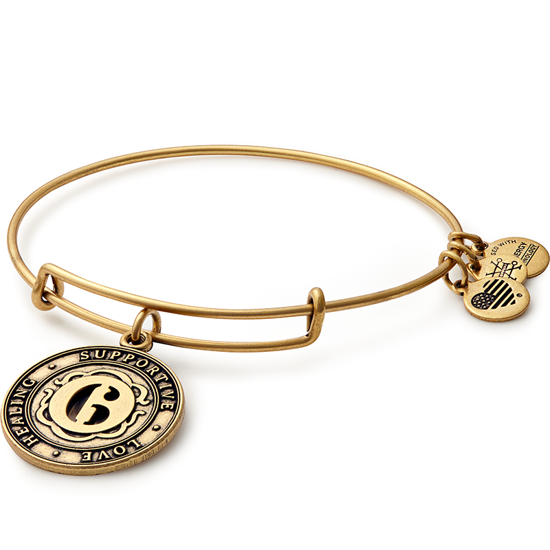 Number 6 Charm Bangle Bracelet Rafaelian Gold | Alex and Ani