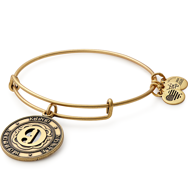 Number 9 Charm Bangle Bracelet Rafaelian Gold | Alex and Ani